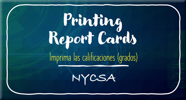 Printing Report Cards