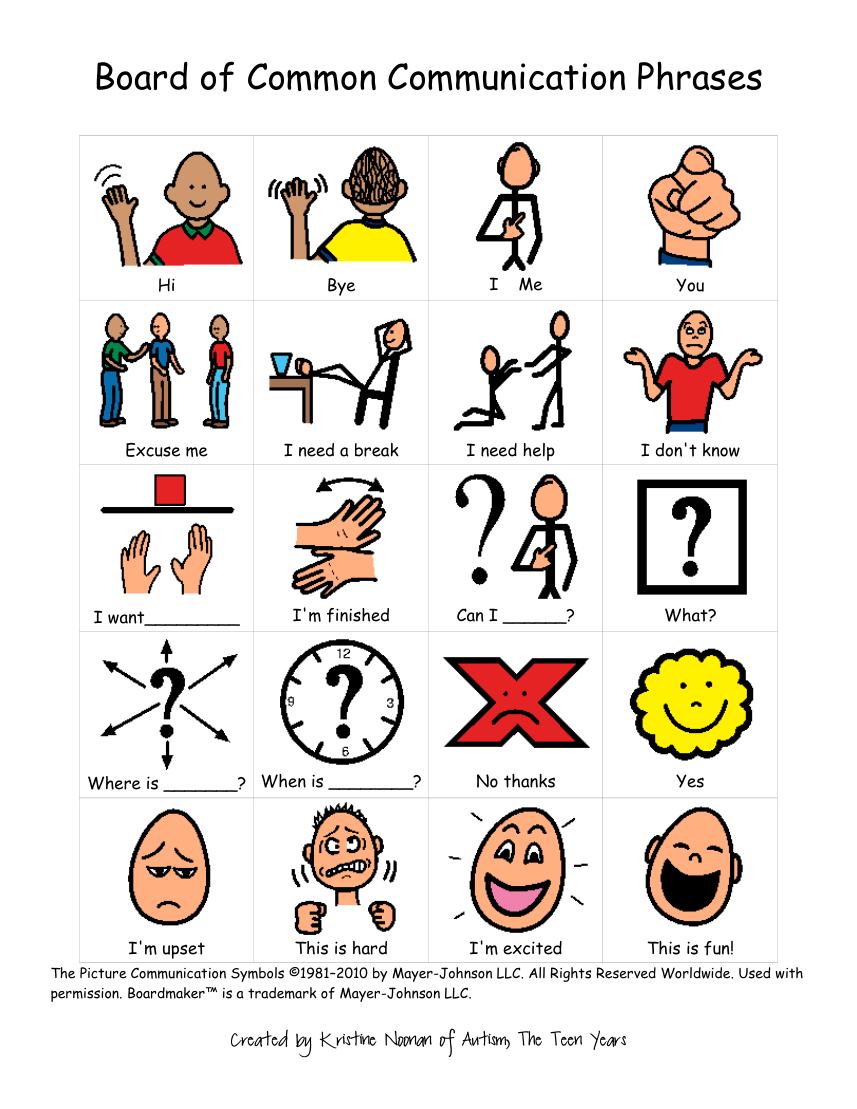 Preview of Social Language Communication Boards